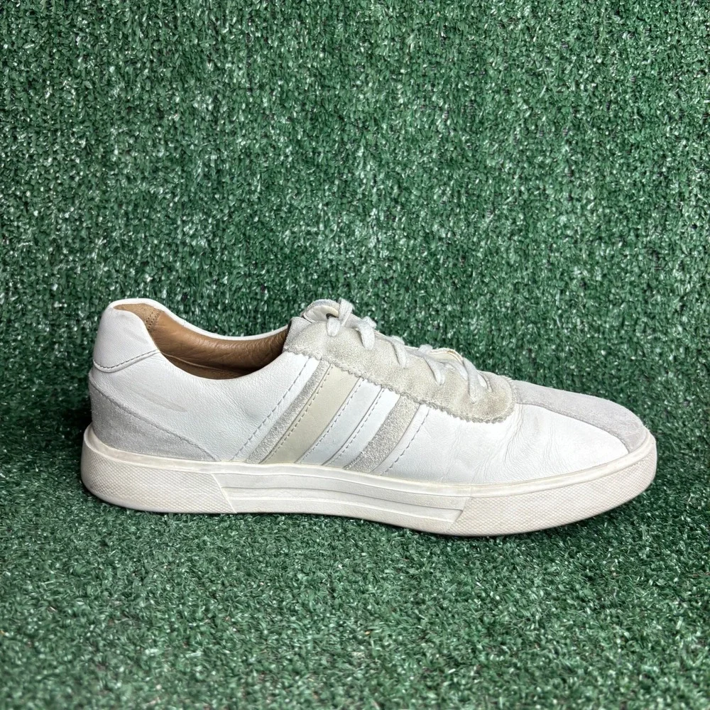 Clarks Unstructured Un Costa Band Leather Suede Casual Sneaker White Mens Size 8